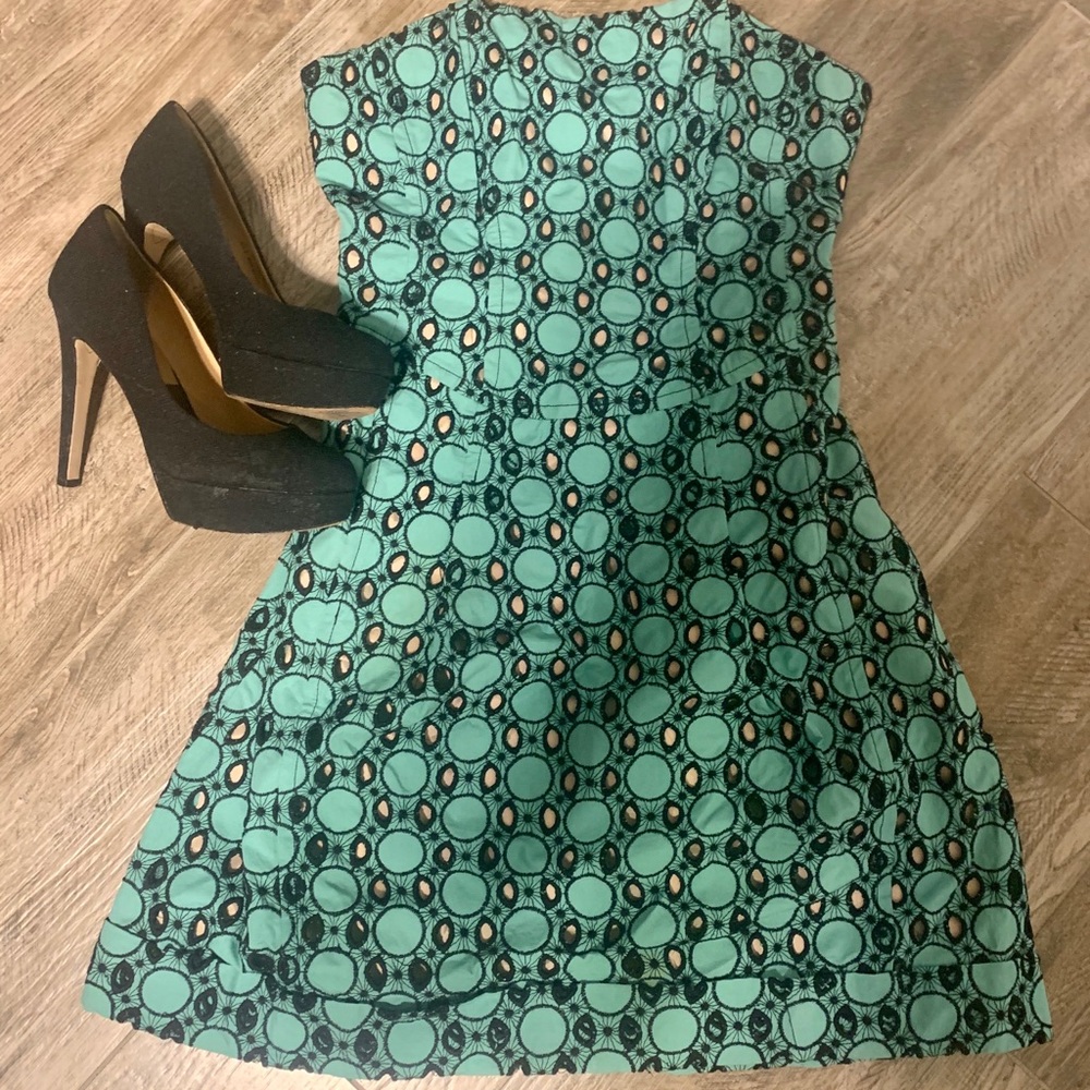 Strapless eyelet dress
